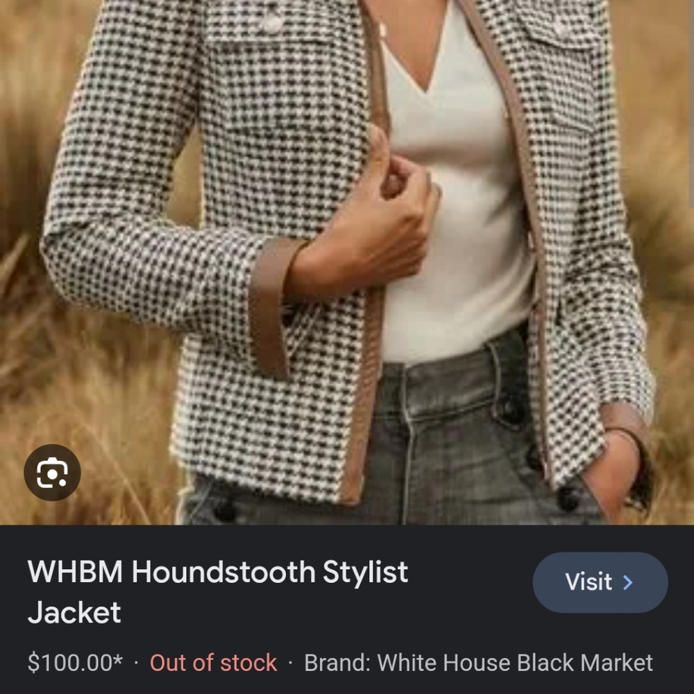 WHBM Houndstooth Stylist Jacket